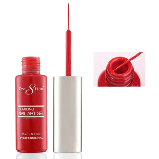 Cre8tion Detailing Nail Art Gel 0.33oz 03 Red - OceanNailSupply