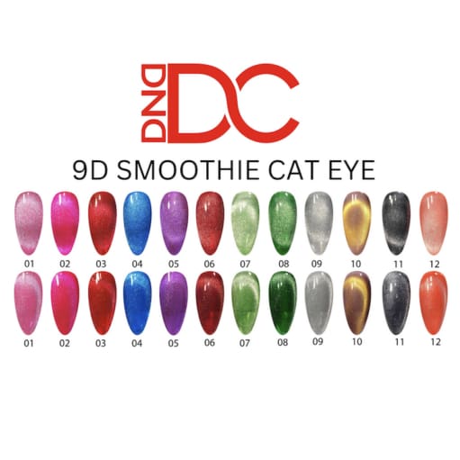DC 9D Cat Eye Smoothie Set 12 - OceanNailSupply