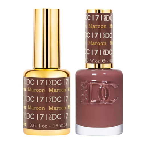 DND DC Matching Pair - Creamy Collection - 171 Maroon - OceanNailSupply