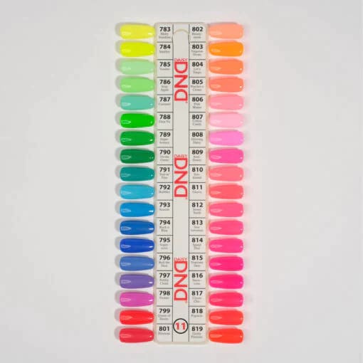 DND Duo Matching Color - Thrill Ride Collection - Full set 36 colors - 11 #783 - #819 w/ 1 Color Chart - OceanNailSupply