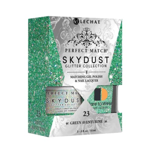 LeChat Perfect Match - SkyDust Collection 23 Green Aventurine OceanNailSupply