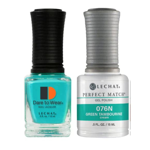 Perfect Match - 076 Green Tambourine (Gel & Lacquer) 0.5oz - OceanNailSupply