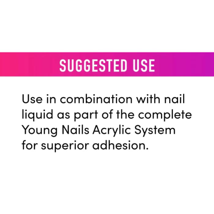 YOUNG NAILS ACRYLIC POWDER - CORE WHITE 85g. - OceanNailSupply
