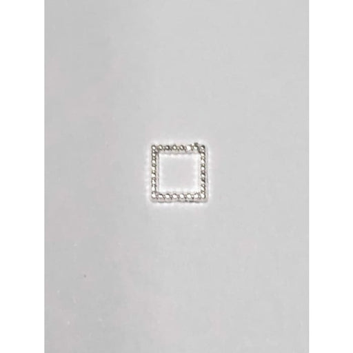 Charms - A195 (Textured Square - Silver) - OceanNailSupply