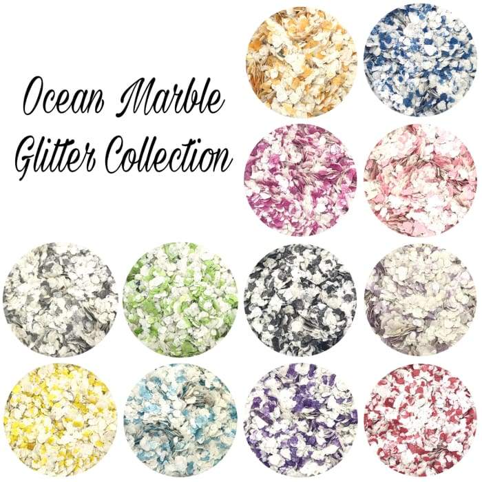 Ocean Marble Glitter Collection - OceanNailSupply