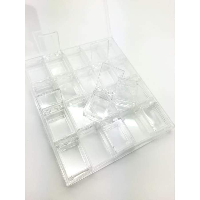 Plastic case storage with 20 small boxes - OceanNailSupply