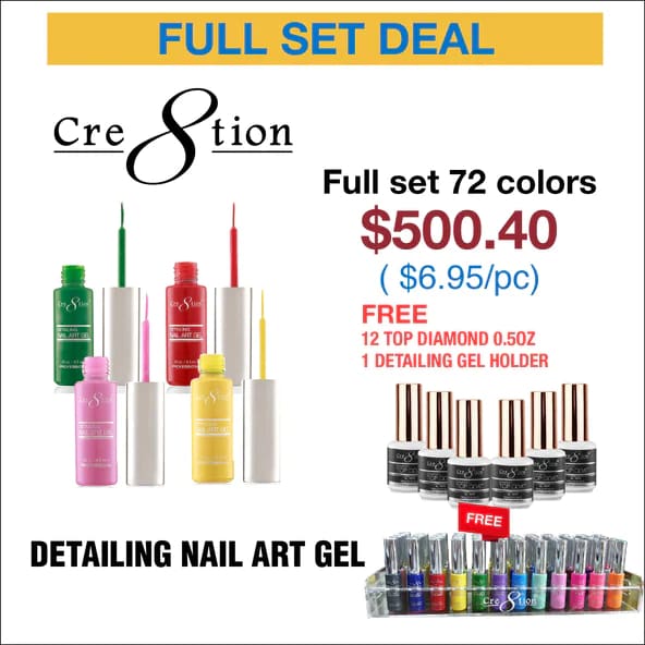 Cre8tion Detailing Nail Art Gel #01 - #72