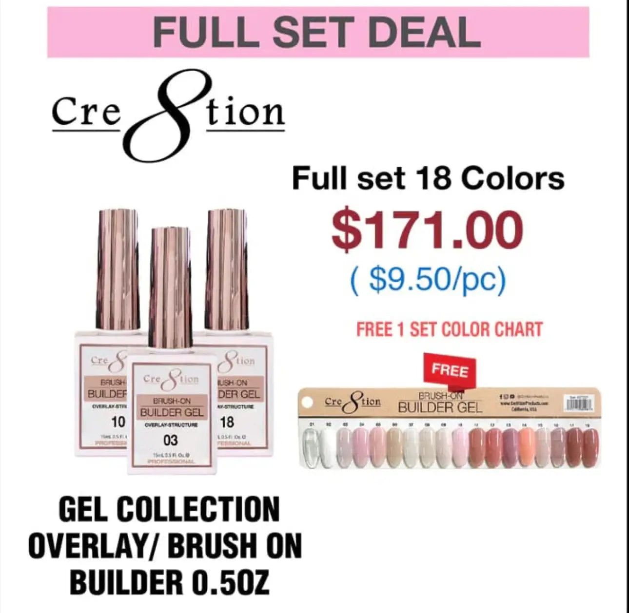 Cre8tion Gel Overlay/ Brush on Builder
