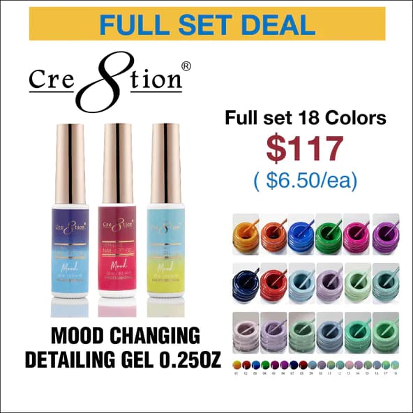 Cre8tion Mood Changing Detailing Nail Art Gel #01 = #18