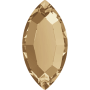 2200 Swarovski Navette Golden Shadow Flatback - OceanNailSupply