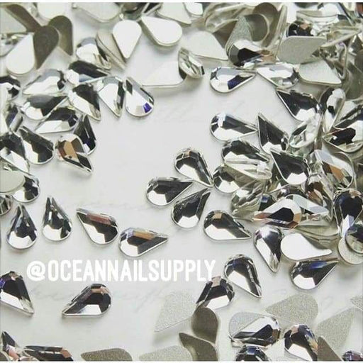 2300 Swarovski Crystal Teardrop Flatback 10 x 5 mm 5 pcs - OceanNailSupply