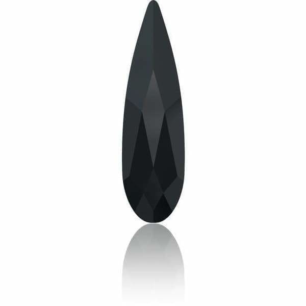 2304 Swarovski Raindrop Jet Flatback - OceanNailSupply