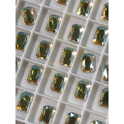 2602 Swarovski Emerald Cut Citrine Shimmer - OceanNailSupply