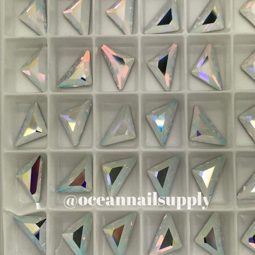 2740 Swarovski Triangle Gamma Crystal AB - OceanNailSupply