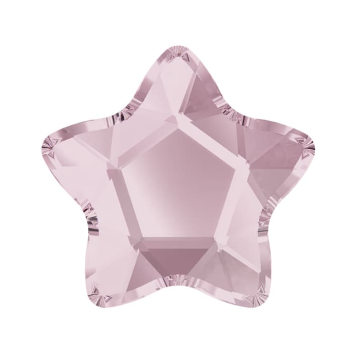 2754 Star Flower Light Rose Flatback 4mm 10pcs - OceanNailSupply