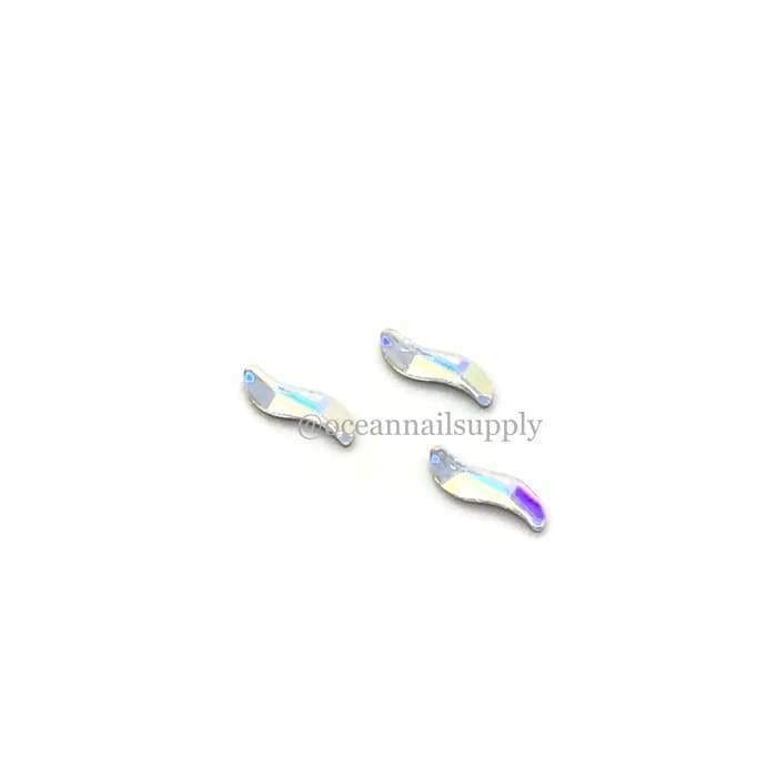 2788 Swarovski Wave Ab Flatback 14mm 3pcs - OceanNailSupply