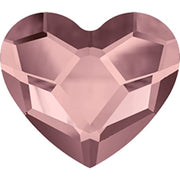 2808 Swarovski Heart Antique Pink Flatback HF - 10 mm 2pcs - OceanNailSupply