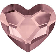 2808 Swarovski Heart Antique Pink Flatback - OceanNailSupply