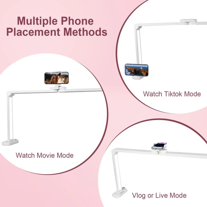 34’’ LED Table Lamp with Adjustable Brightness And Phone Mount - OceanNailSupply