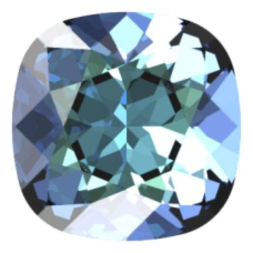 4470 Swarovski Bermuda Blue Cushion Square FS - OceanNailSupply