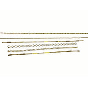 6 Pack Gold Chains For 3D Nail Art – Assorted Styles - OceanNailSupply