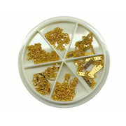 6 Pack Gold Chains For 3D Nail Art – Assorted Styles - OceanNailSupply