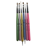 6-Piece Nail Art Brush Set – Precision Tools for Every Design - OceanNailSupply