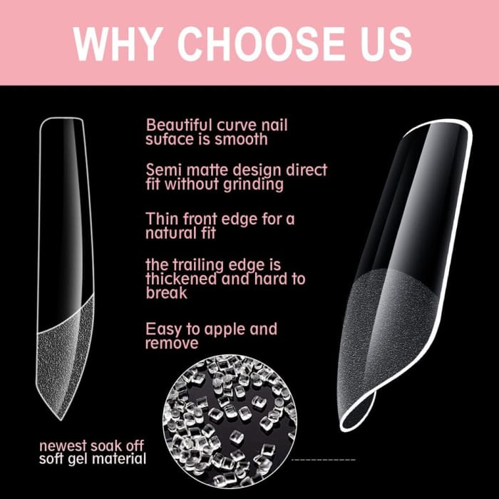 600PCS Full Coverage - Short Square - OceanNailSupply