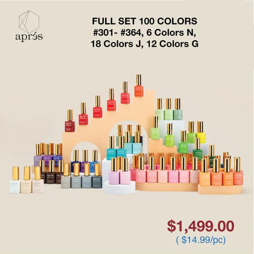 Apres Full Set - Gel Couleur Bundle - Second Edition 100 colors - OceanNailSupply