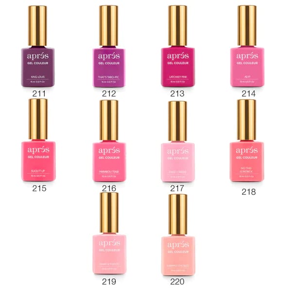 Apres - Gel Couleur Bundle - 10 colors #211 - #220 - OceanNailSupply