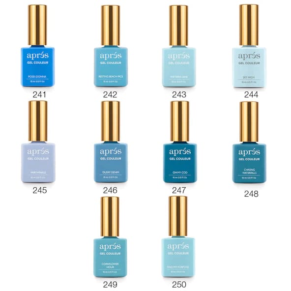 Apres - Gel Couleur Bundle - 10 colors #241 - #250 - OceanNailSupply