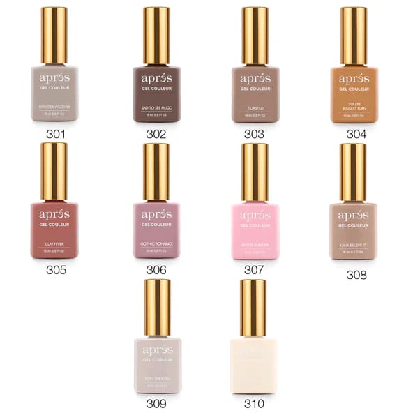 Apres - Gel Couleur Bundle - 10 colors #301 - #310 - OceanNailSupply