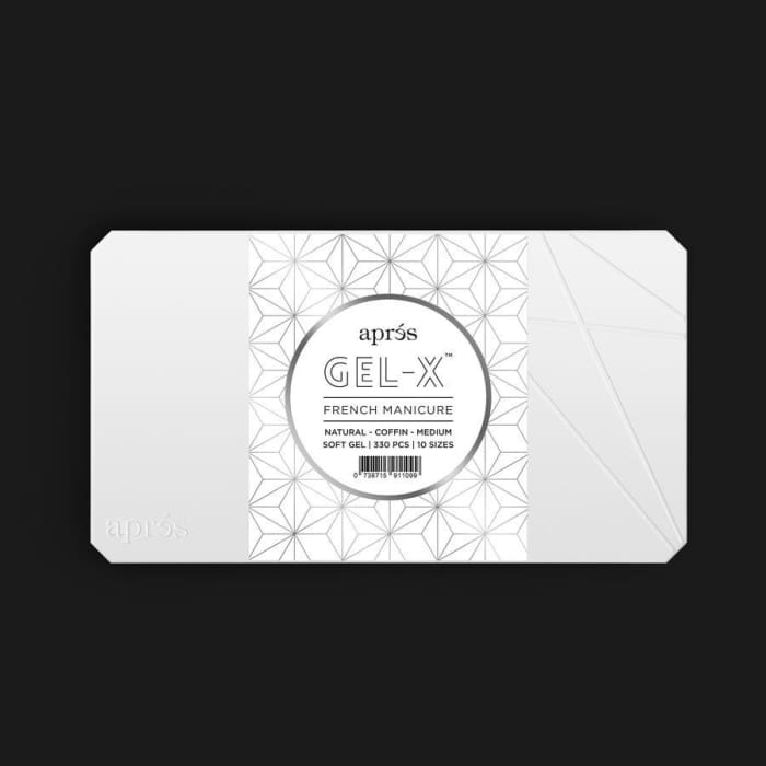 Apres Gel-X™ French Manicure Tips - Natural Coffin Medium - OceanNailSupply