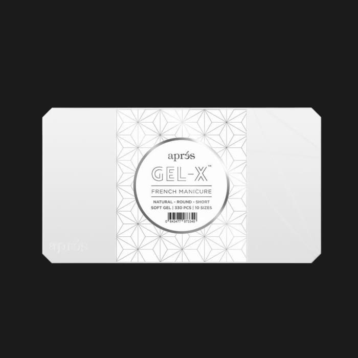 Apres Gel-X™ French Manicure Tips - Natural Round Short - OceanNailSupply