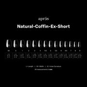 APRES GEL - X® NATURAL COFFIN EXTRA SHORT BOX OF TIPS - PRO (600PCS) OceanNailSupply