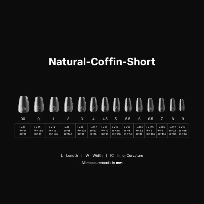 APRES GEL-X® NATURAL COFFIN SHORT BOX OF TIPS - PRO (600PCS) - OceanNailSupply