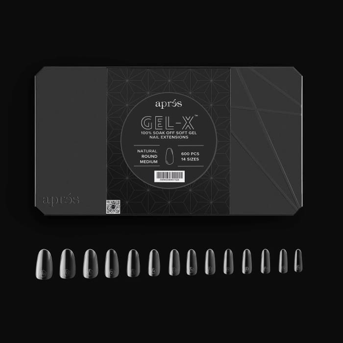 APRES GEL - X® NATURAL ROUND MEDIUM BOX OF TIPS - PRO (600PCS) OceanNailSupply