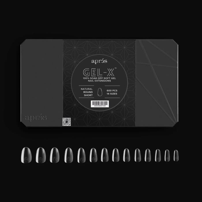 APRES GEL - X® NATURAL ROUND SHORT BOX OF TIPS - PRO (600PCS) OceanNailSupply