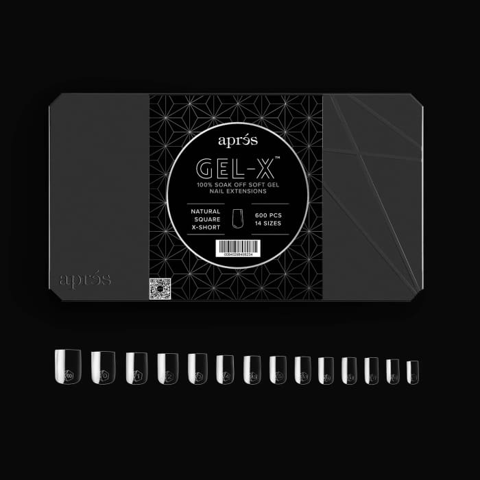 APRES GEL - X® NATURAL SQUARE EXTRA SHORT BOX OF TIPS - PRO (600PCS) OceanNailSupply