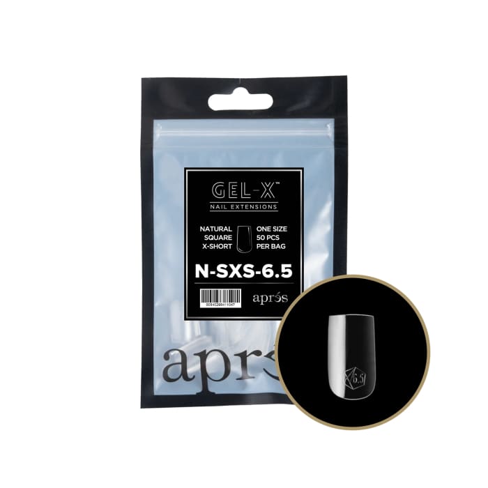 APRES GEL - X® NATURAL SQUARE EXTRA SHORT REFILL BAG - OceanNailSupply