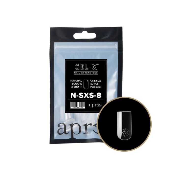 APRES GEL - X® NATURAL SQUARE EXTRA SHORT REFILL BAG - OceanNailSupply
