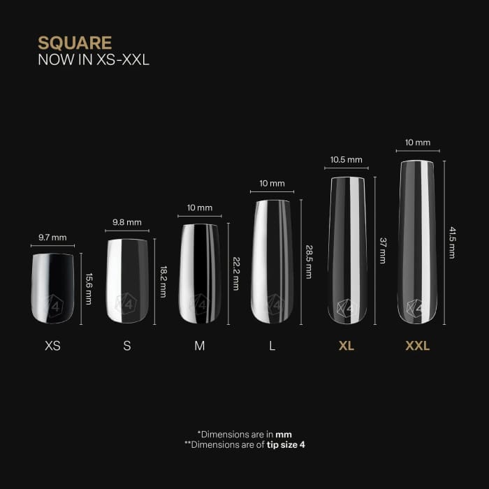 APRES GEL - X® NATURAL SQUARE LONG BOX OF TIPS - PRO (600PCS) OceanNailSupply