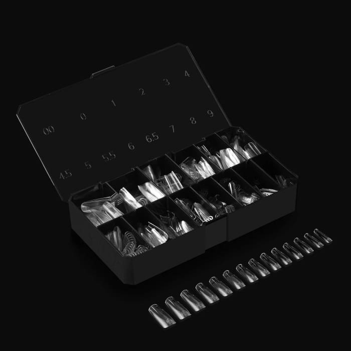 APRES GEL-X® NATURAL SQUARE LONG BOX OF TIPS - PRO (600PCS