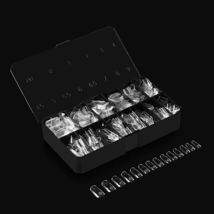 APRES GEL-X® NATURAL SQUARE MEDIUM BOX OF TIPS - PRO (600PCS