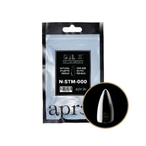 APRES GEL-X® NATURAL STILETTO MEDIUM REFILL BAG - OceanNailSupply