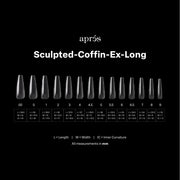 APRES GEL - X® SCULPTED COFFIN EXTRA LONG BOX OF TIPS - PRO (420PCS) OceanNailSupply