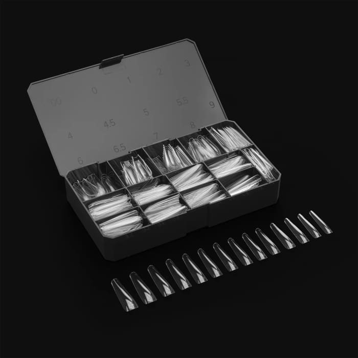 APRES GEL - X® SCULPTED COFFIN EXTRA LONG BOX OF TIPS - PRO (420PCS) OceanNailSupply