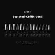 APRES GEL - X® SCULPTED COFFIN LONG BOX OF TIPS - PRO (600PCS) OceanNailSupply