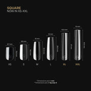 APRES GEL - X® SCULPTED SQUARE MEDIUM BOX OF TIPS - PRO (600PCS) OceanNailSupply