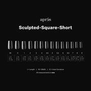 APRES GEL - X® SCULPTED SQUARE SHORT BOX OF TIPS - PRO (600PCS) OceanNailSupply